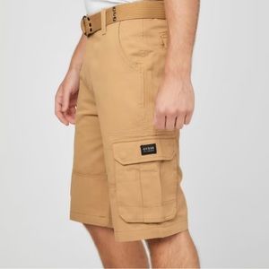 NWT Men’s GUESS Karl Cargo Beige Shorts Size 34